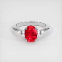 1.54 Ct. Ruby Ring, Platinum 950 1