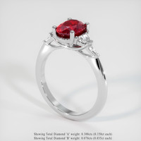 1.97 Ct. Ruby Ring, Platinum 950 2