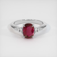 2.20 Ct. Ruby Ring, Platinum 950 1