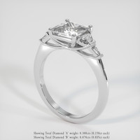 1.65 Ct. White Sapphire Ring, Platinum 950 2