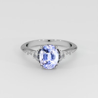 2.48 Ct. Violet Sapphire Ring, Platinum 950 1