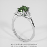 1.88 Ct. Green Sapphire Ring, Platinum 950 2