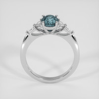1.80 Ct. Greenish Blue Sapphire Ring, Platinum 950 3