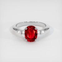 1.53 Ct. Ruby Ring, Platinum 950 1