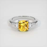 1.80 Ct. Yellow Sapphire Ring, Platinum 950 1