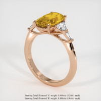 3.00 Ct. Gemstone Ring, 14K Rose Gold 2