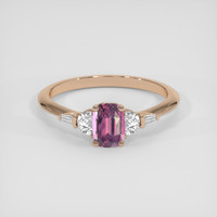 1.09 Ct. Purplish Pink Spinel Ring, 14K Rose Gold 1