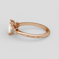1.05 Ct. Padparadscha Sapphire Ring, 14K Rose Gold 4