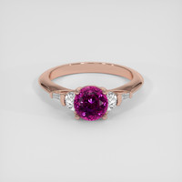1.81 Ct. Reddish Pink Sapphire Ring, 14K Rose Gold 1