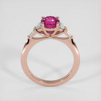 1.81 Ct. Reddish Pink Sapphire Ring, 14K Rose Gold 3