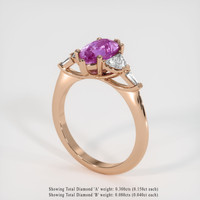 1.65 Ct. Sapphire Ring, 14K Rose Gold 2