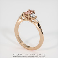 0.59 Ct. Sapphire Ring, 14K Rose Gold 2
