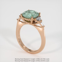 3.93 Ct. Sapphire Ring, 18K Rose Gold 2