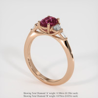 1.52 Ct. Bi Color Sapphire Ring, 18K Rose Gold 2