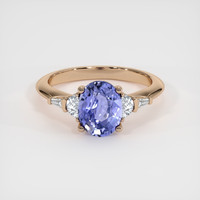 2.57 Ct. Violet Sapphire Ring, 18K Rose Gold 1