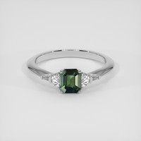 1.59 Ct. Green Sapphire Ring, Silver 1