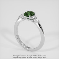 1.59 Ct. Green Sapphire Ring, Silver 2