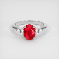 1.30 Ct. Ruby Ring, 10K White Gold 1