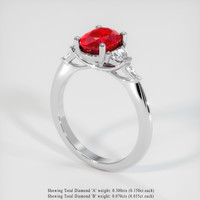1.44 Ct. Ruby Ring, 10K White Gold 2