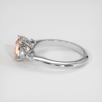 1.84 Ct. Peach Sapphire Ring, 10K White Gold 4