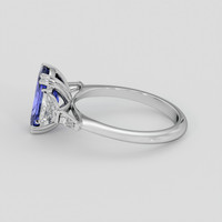 2.83 Ct. Purplish Blue Sapphire Ring, 10K White Gold 4