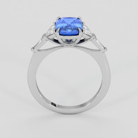 2.44 Ct. Blue Sapphire Ring, 10K White Gold 3