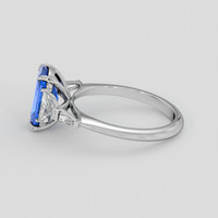 2.44 Ct. Blue Sapphire Ring, 10K White Gold 4