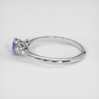 0.61 Ct. Blue Sapphire Ring, 10K White Gold 4