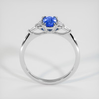1.00 Ct. Blue Sapphire Ring, 14K White Gold 3