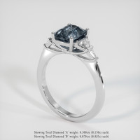 2.19 Ct. Gemstone Ring, 14K White Gold 2