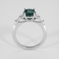 1.67 Ct. Bluish Green Spinel Ring, 14K White Gold 3