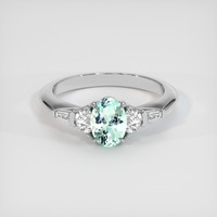 0.81 Ct. Gemstone Ring, 14K White Gold 1