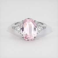 4.06 Ct. Sapphire Ring, 14K White Gold 1