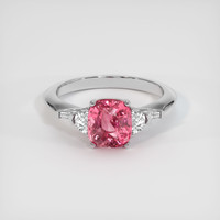 2.40 Ct. Padparadscha Sapphire Ring, 14K White Gold 1