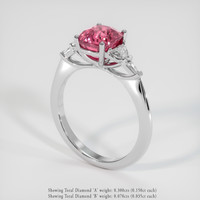 2.40 Ct. Padparadscha Sapphire Ring, 14K White Gold 2