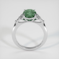 3.51 Ct. Bluish Green Sapphire Ring, 14K White Gold 3