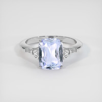 3.54 Ct. Violet Sapphire Ring, 14K White Gold 1