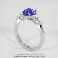 1.76 Ct. Blue Sapphire Ring, 14K White Gold 2