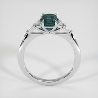 2.03 Ct. Greenish Blue Sapphire Ring, 14K White Gold 3
