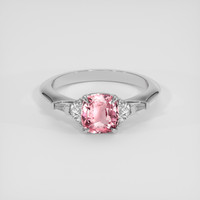 2.14 Ct. Padparadscha Sapphire Ring, 14K White Gold 1