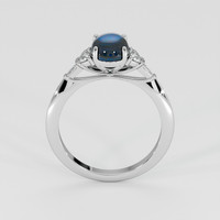 2.71 Ct. Greenish Blue Sapphire Ring, 14K White Gold 3