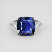 5.56 Ct. Blue Sapphire Ring, 14K White Gold 1