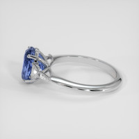 3.76 Ct. Blue Sapphire Ring, 14K White Gold 4
