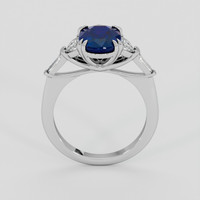3.42 Ct. Blue Sapphire Ring, 14K White Gold 3