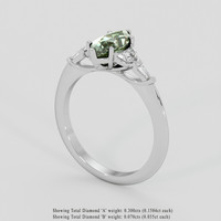 1.37 Ct. Bi Color / Parti Sapphire Ring, 14K White Gold 2