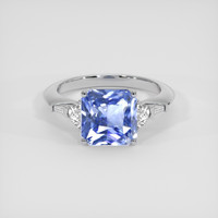 4.08 Ct. Blue Sapphire Ring, 14K White Gold 1