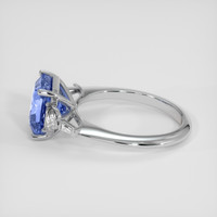4.08 Ct. Blue Sapphire Ring, 14K White Gold 4