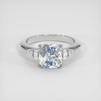 2.83 Ct. Sapphire Ring, 14K White Gold 1