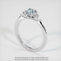 1.25 Ct. Sapphire Ring, 14K White Gold 2