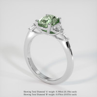 1.12 Ct. Sapphire Ring, 14K White Gold 2